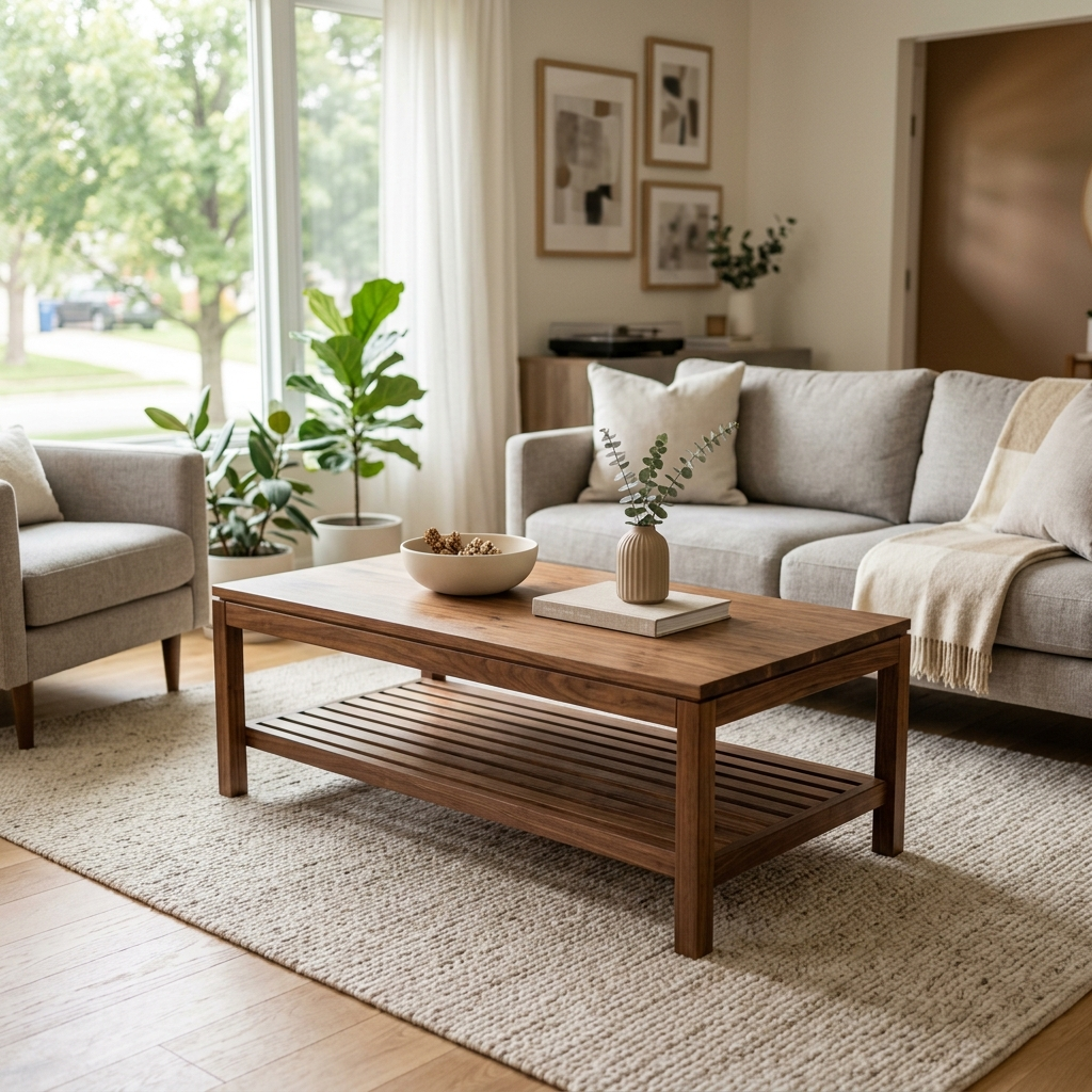 Marlow Walnut Coffee Table image 2 Marlow Walnut Coffee Table - zrayin furniture image