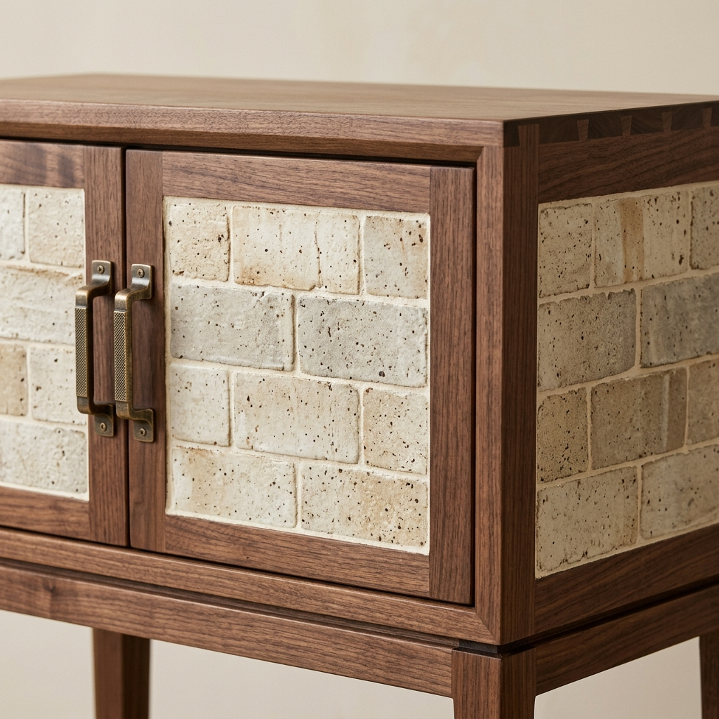 Stoneware Bar Cabinet image 3 Stoneware Bar Cabinet - zrayin furniture image