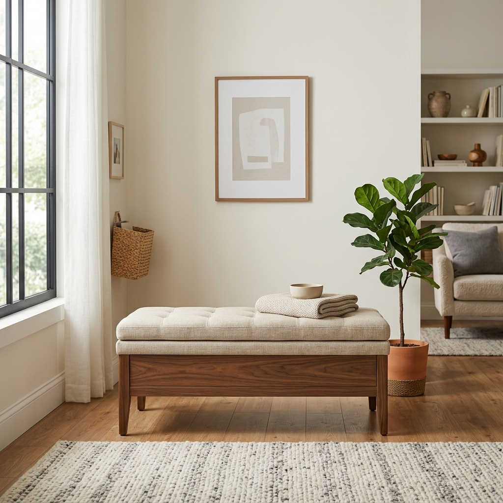 Calmview Storage Bench image 2 Calmview Storage Bench - zrayin furniture image