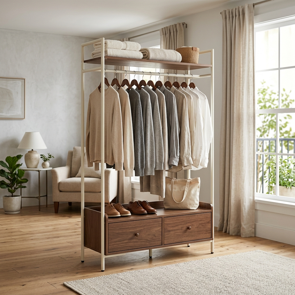 Arlo Open Wardrobe Rack image 2 Arlo Open Wardrobe Rack - zrayin furniture image