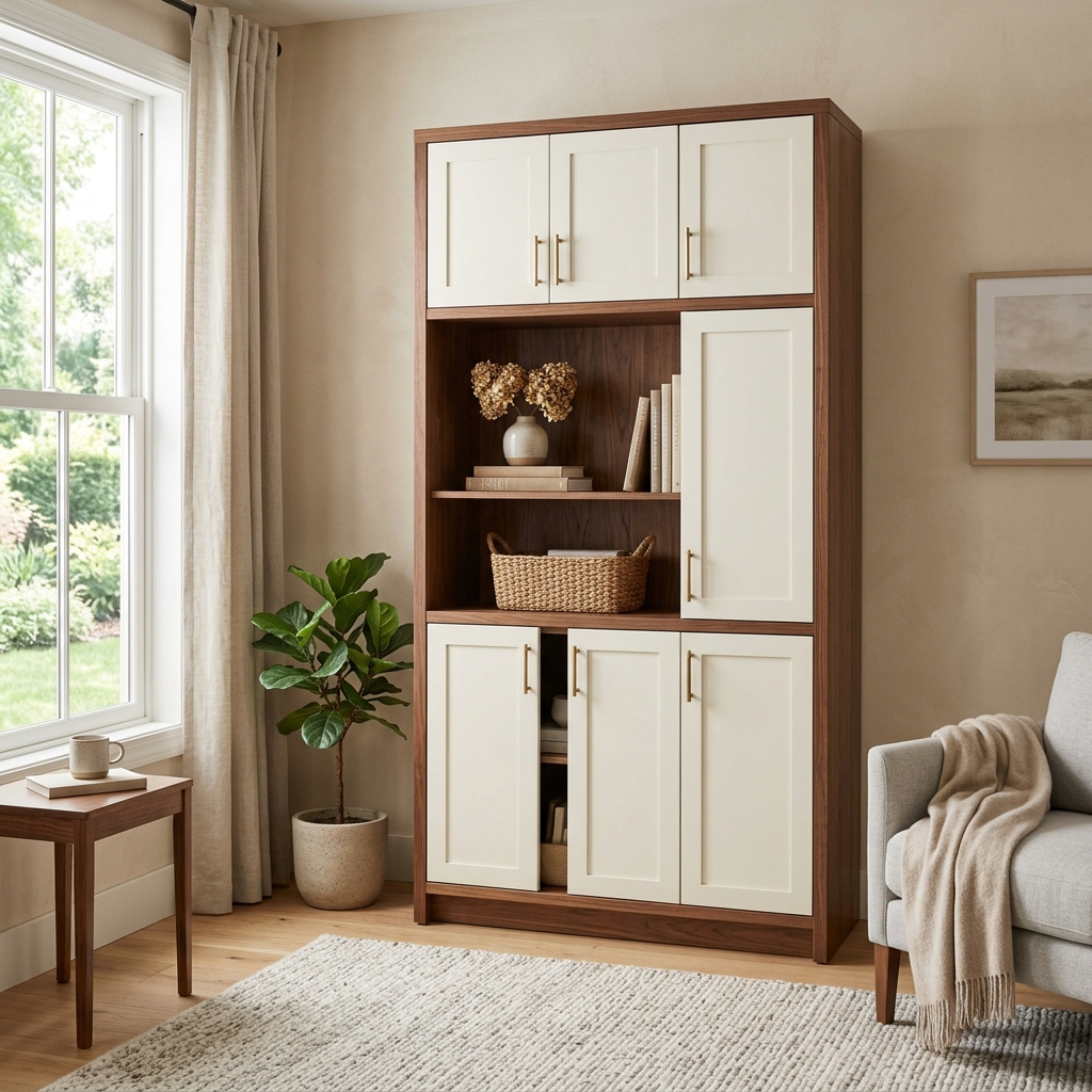 Parker Tall Storage Cabinet image 2 Parker Tall Storage Cabinet - zrayin furniture image